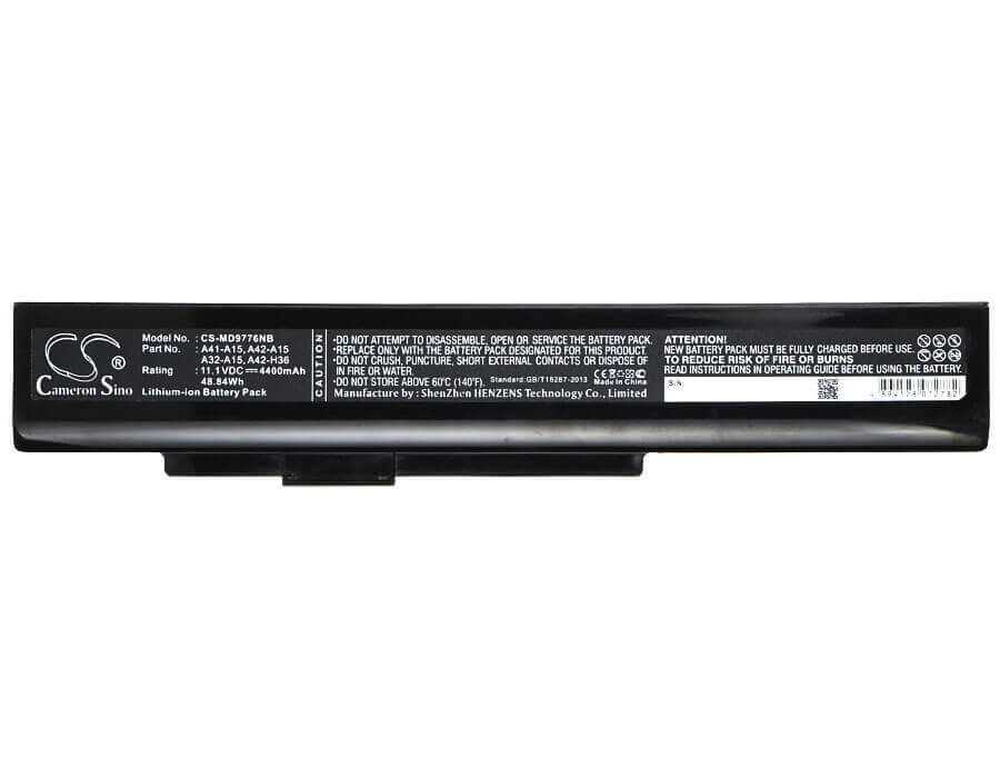 Black Battery For Medion Akoya P6633, Akoya E6221, Akoya E7219 11.1v, 4400mah - 48.84wh Notebook, Laptop Cameron Sino Technology Limited