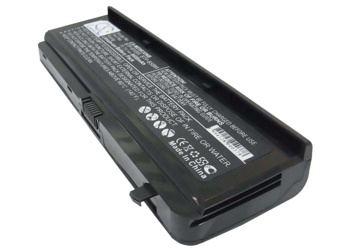 Black Battery For Medion Md96290, Md98300, Wim2160 11.1v, 6600mah - 73.26wh Notebook, Laptop Cameron Sino Technology Limited