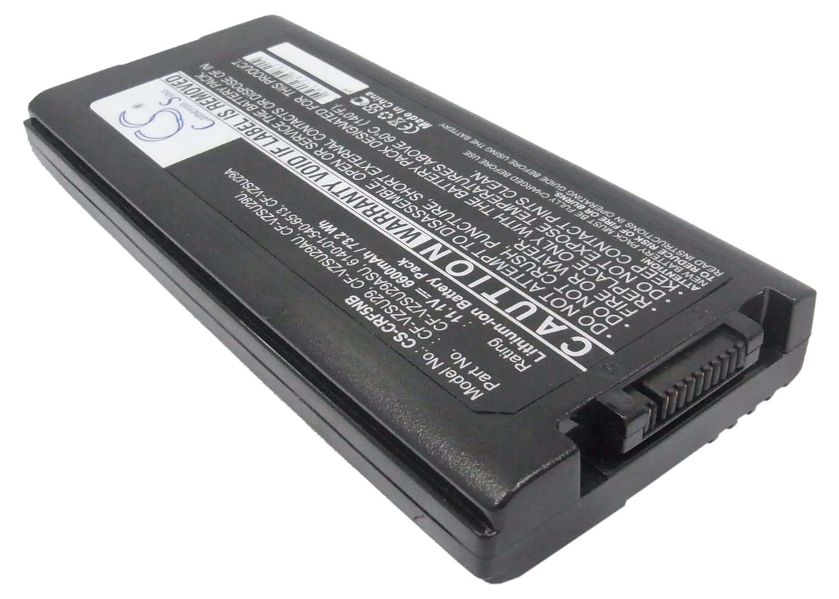 Black Battery For Panasonic Toughbook Cf-29, Toughbook Cf-29a, Toughbook Cf-29e 11.1v, 6600mah - 73.26wh Notebook, Laptop Cameron Sino Technology Limited