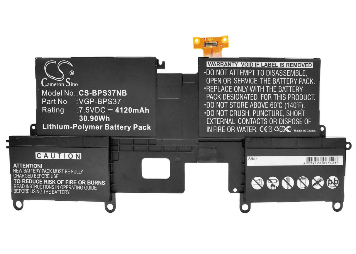 Black Battery For Sony Vaio Pro 11, Svp1121zpwr, Svp11217pw/b 7.5v, 4120mah - 30.90wh Notebook, Laptop Cameron Sino Technology Limited