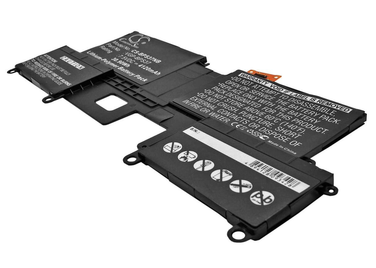 Black Battery For Sony Vaio Pro 11, Svp1121zpwr, Svp11217pw/b 7.5v, 4120mah - 30.90wh Notebook, Laptop Cameron Sino Technology Limited
