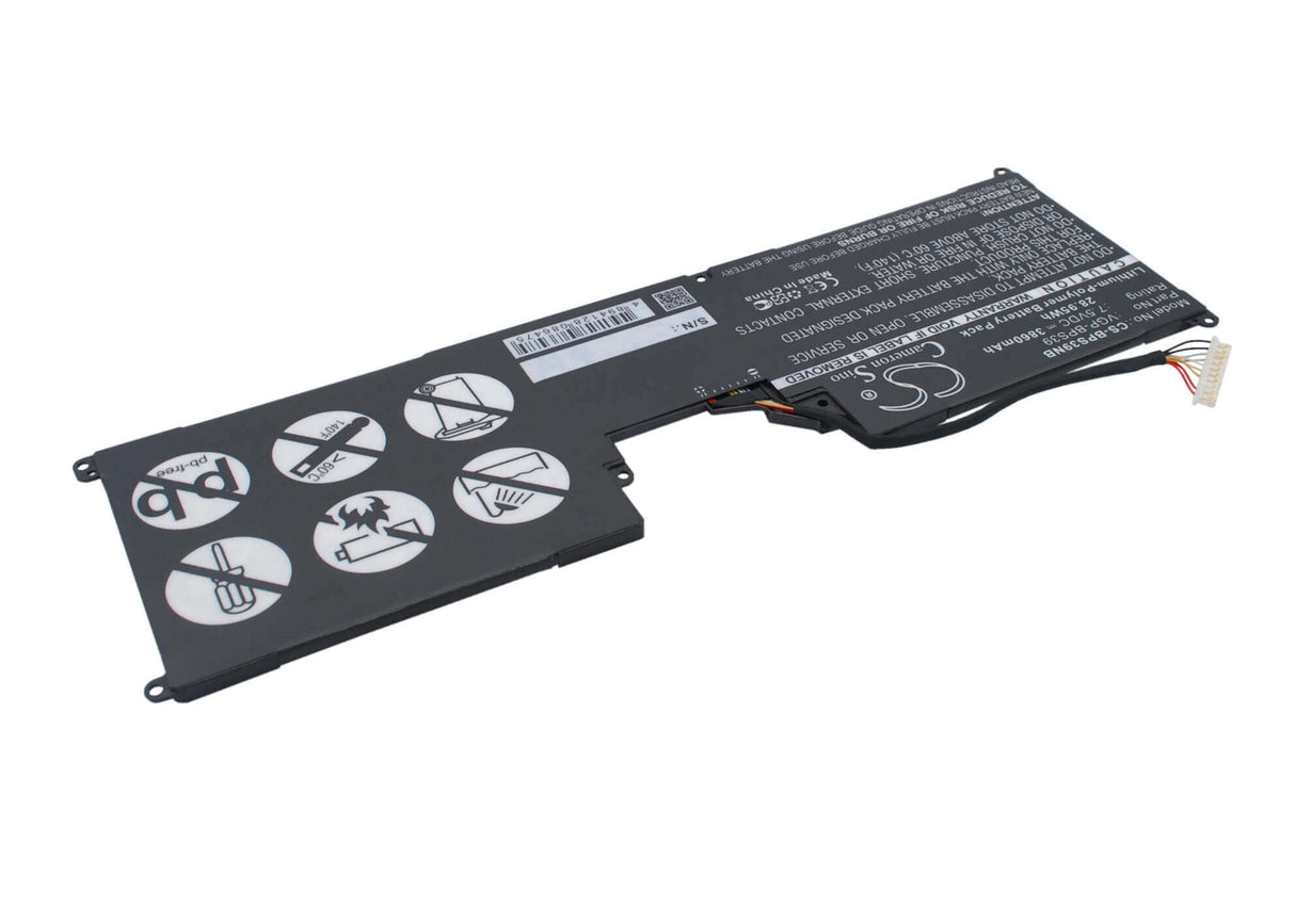 Black Battery For Sony Vaio Tap 11, Svt11215cw, Svt11215cgb/w 7.5v, 3860mah - 28.95wh Notebook, Laptop Cameron Sino Technology Limited