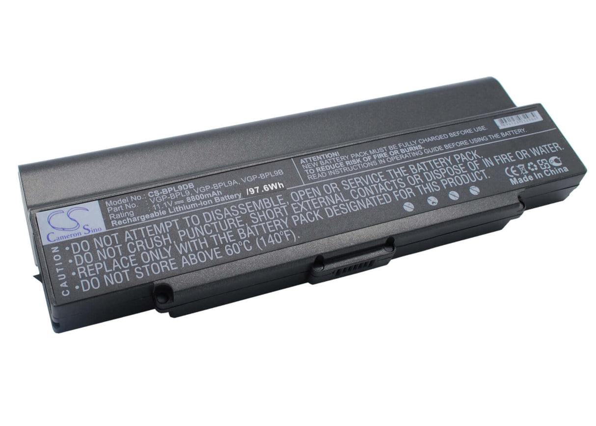 Black Battery For Sony Vaio Vgn-ar41e, Vaio Vgn-ar41l, Vaio Vgn-ar41m 11.1v, 8800mah - 97.68wh Notebook, Laptop Cameron Sino Technology Limited