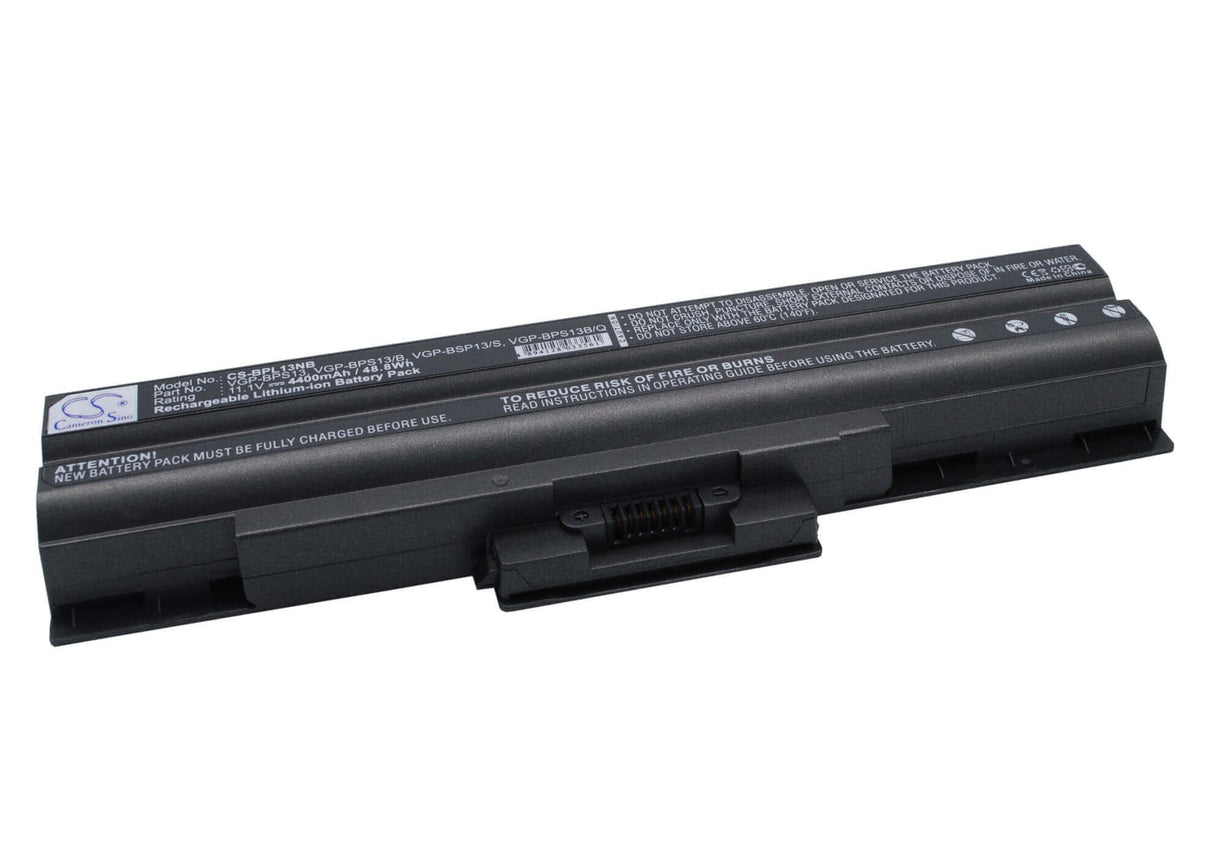 Black Battery For Sony Vaio Vgn-aw230j/h, Vaio Vgn-aw235j/b, Vaio Vgn-aw290jfq 11.1v, 4400mah - 48.84wh Notebook, Laptop Cameron Sino Technology Limited