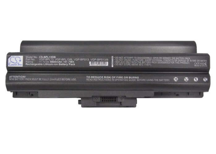 Black Battery For Sony Vaio Vgn-aw230j/h, Vaio Vgn-aw235j/b, Vaio Vgn-aw290jfq 11.1v, 8800mah - 97.68wh Notebook, Laptop Cameron Sino Technology Limited (Suspended)
