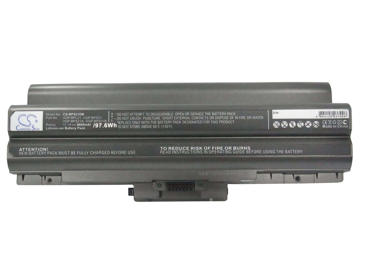 Black Battery For Sony Vaio Vgn-aw41jf, Vaio Vgn-aw41mf, Vaio Vgn-aw41xh 11.1v, 8800mah - 97.68wh Notebook, Laptop Cameron Sino Technology Limited