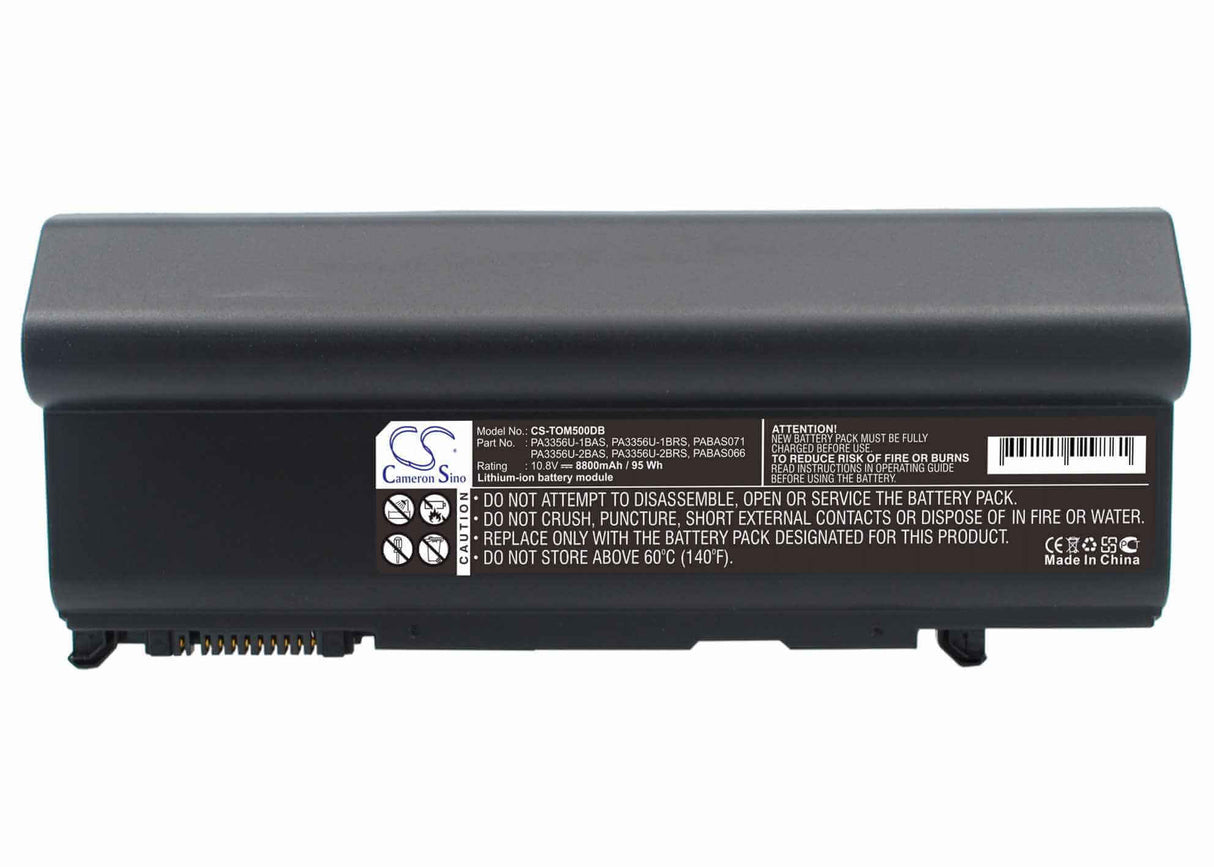 Black Battery For Toshiba Dynabook Tx, Tecra A9, Tecra S3-120 10.8v, 8800mah - 95.04wh Notebook, Laptop Cameron Sino Technology Limited (Suspended)