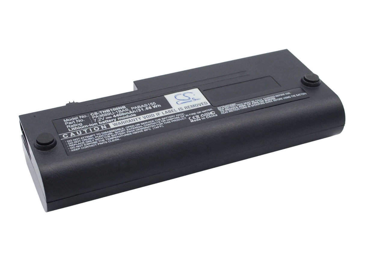 Black Battery For Toshiba Netbook Nb100, Netbook Nb100-01g, Netbook Nb100-111 7.2v, 4400mah - 31.68wh Notebook, Laptop Cameron Sino Technology Limited