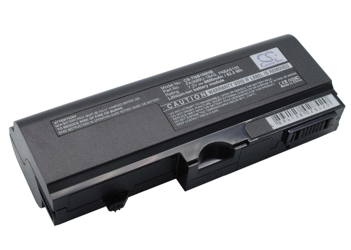 Black Battery For Toshiba Netbook Nb100, Netbook Nb100-01g, Netbook Nb100-111 7.2v, 8800mah - 63.36wh Notebook, Laptop Cameron Sino Technology Limited
