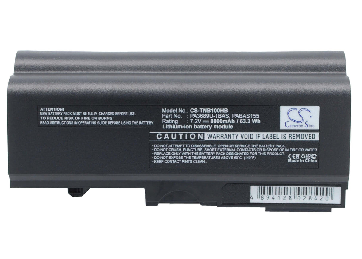 Black Battery For Toshiba Netbook Nb100, Netbook Nb100-01g, Netbook Nb100-111 7.2v, 8800mah - 63.36wh Notebook, Laptop Cameron Sino Technology Limited