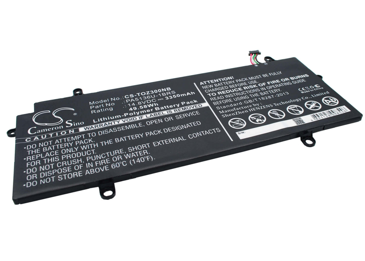 Black Battery For Toshiba Portege Z30, Portege Z30-a-12u, Portege Z30-a-m5s 14.8v, 3350mah - 49.58wh Notebook, Laptop Cameron Sino Technology Limited