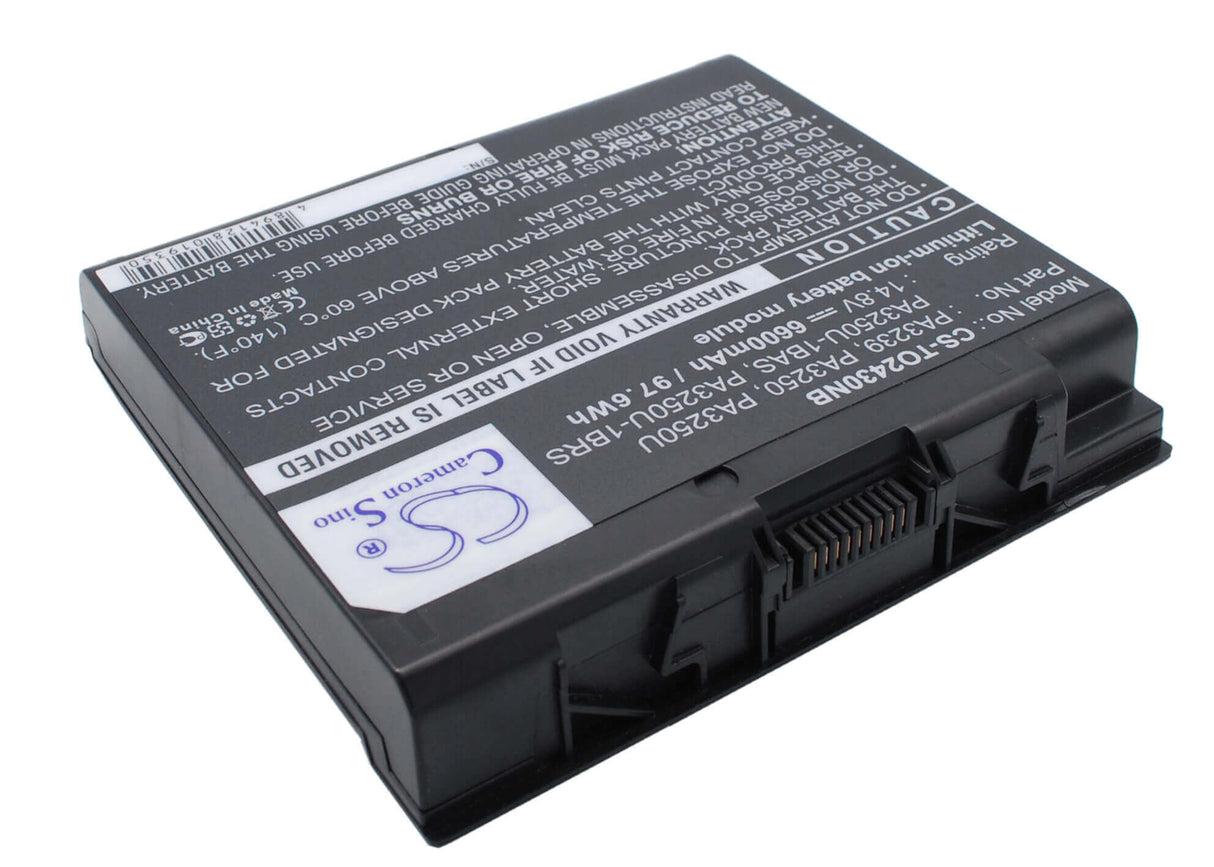 Black Battery For Toshiba Satellite 2430, Satellite 2430-101, Satellite 2430-201 14.8v, 6600mah - 97.68wh Notebook, Laptop Cameron Sino Technology Limited (Suspended)