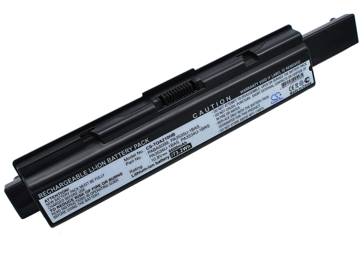 Black Battery For Toshiba Satellite A215-s7433, Satellite Pro A200se-1f7, Satellite A205-s6812 10.8v, 6600mah - 71.28wh Notebook, Laptop Cameron Sino Technology Limited