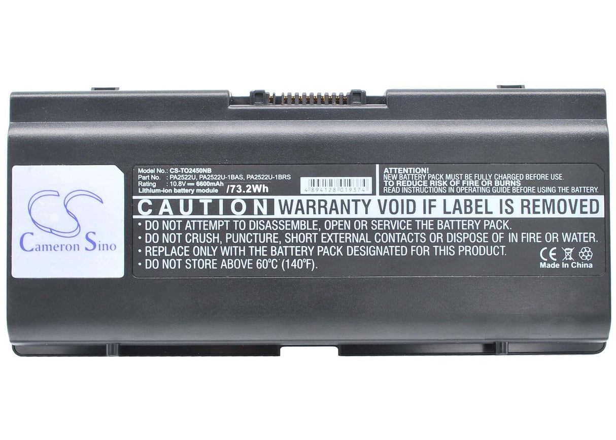 Black Battery For Toshiba Satellite A25-s2791, Satellite A45-s2502, Satellite A25 10.8v, 6600mah - 71.28wh Notebook, Laptop Cameron Sino Technology Limited (Suspended)
