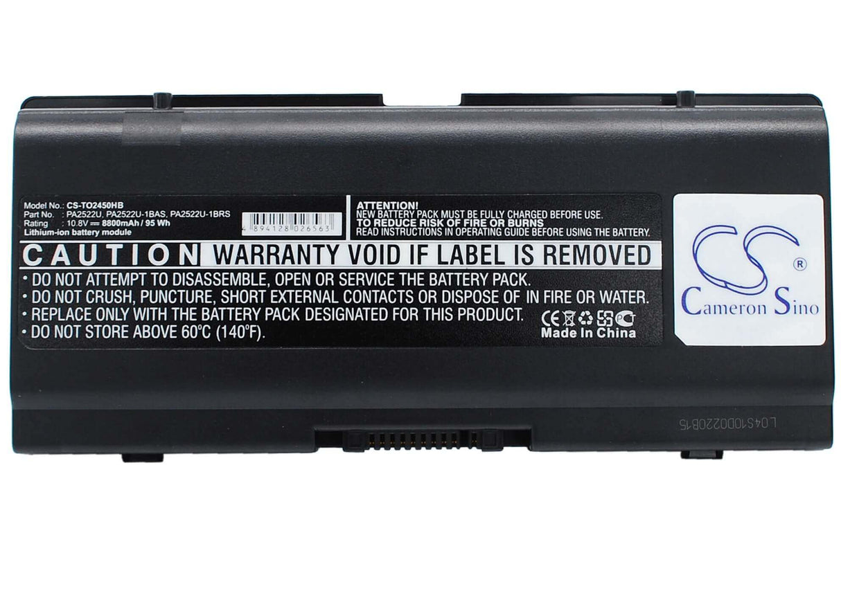 Black Battery For Toshiba Satellite A25-s2791, Satellite A45-s2502, Satellite A25 10.8v, 8800mah - 95.04wh Notebook, Laptop Cameron Sino Technology Limited (Suspended)
