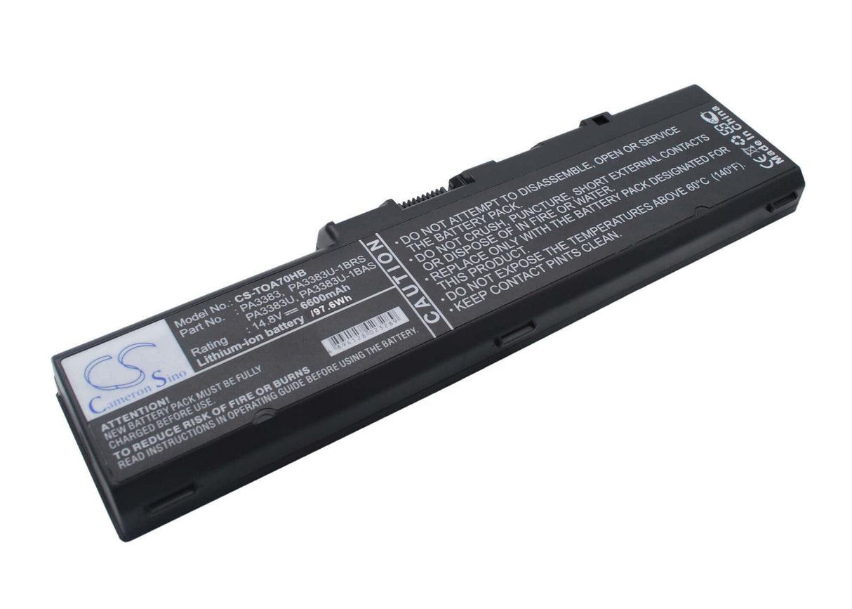 Black Battery For Toshiba Satellite A70, Satellite A70-s2362, Satellite A70-s249 14.8v, 6600mah - 97.68wh Notebook, Laptop Cameron Sino Technology Limited