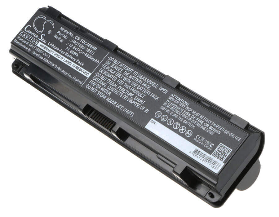 Batterie noire pour Toshiba Satellite C40-ad05b1, Satellite C40-at15b1, Satellite C40-as20w1 10.8v, 6600mah - 71.28wh Batteries pour électronique Cameron Sino Technology Limited (Suspendu)