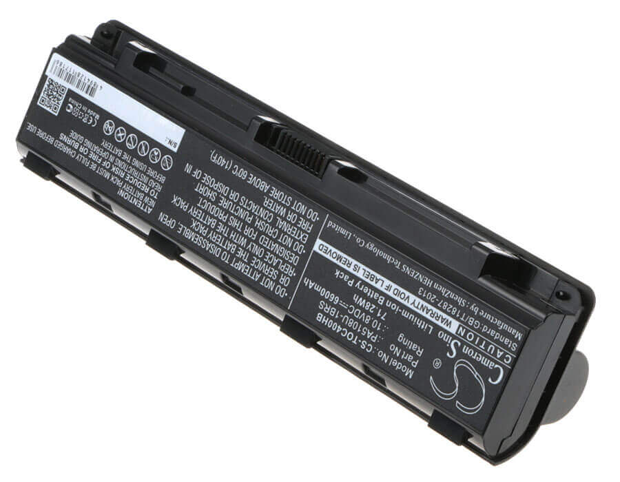 Batterie noire pour Toshiba Satellite C40-ad05b1, Satellite C40-at15b1, Satellite C40-as20w1 10.8v, 6600mah - 71.28wh Batteries pour électronique Cameron Sino Technology Limited (Suspendu)