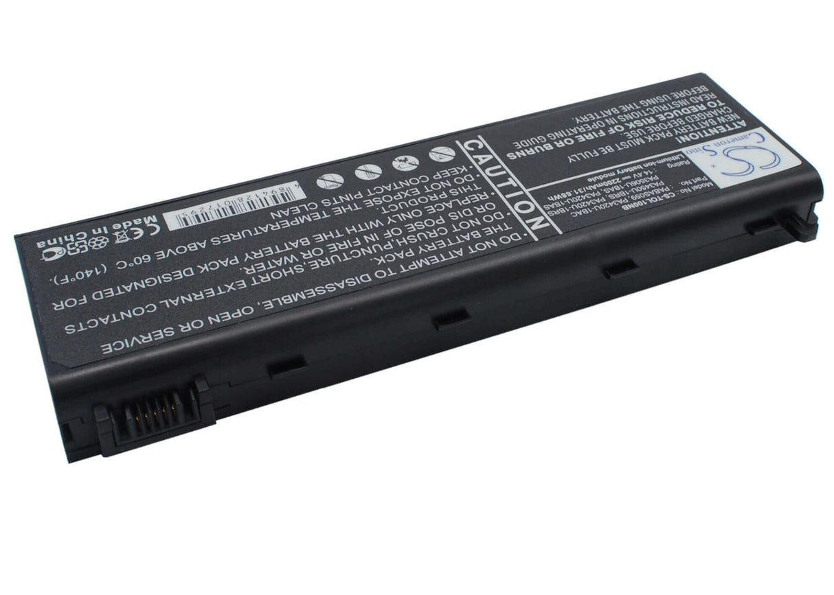 Black Battery For Toshiba Satellite L20-101, Satellite L10-104, Satellite L100-119 14.4v, 2200mah - 31.68wh Notebook, Laptop Cameron Sino Technology Limited