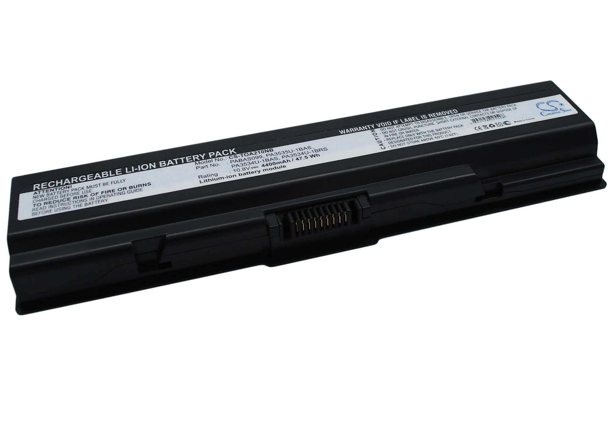 Black Battery For Toshiba Satellite L300-19n, Satellite A300-1db, Satellite Pro A300-1ea 10.8v, 4400mah - 47.52wh Notebook, Laptop Cameron Sino Technology Limited