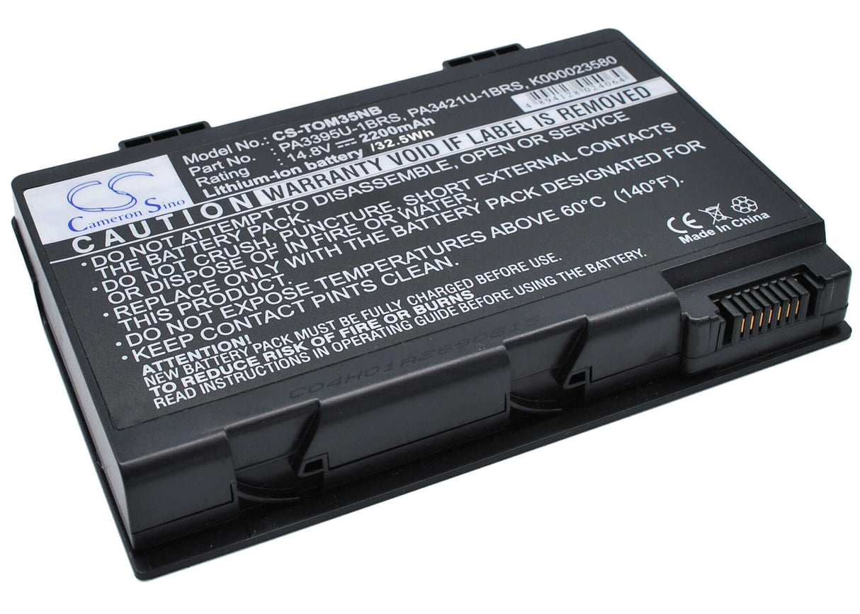 Black Battery For Toshiba Satellite M30x-s171st, Satellite M40x-185, Satellite Pro M40x-260 14.8v, 2200mah - 32.56wh Notebook, Laptop Cameron Sino Technology Limited (Suspended)