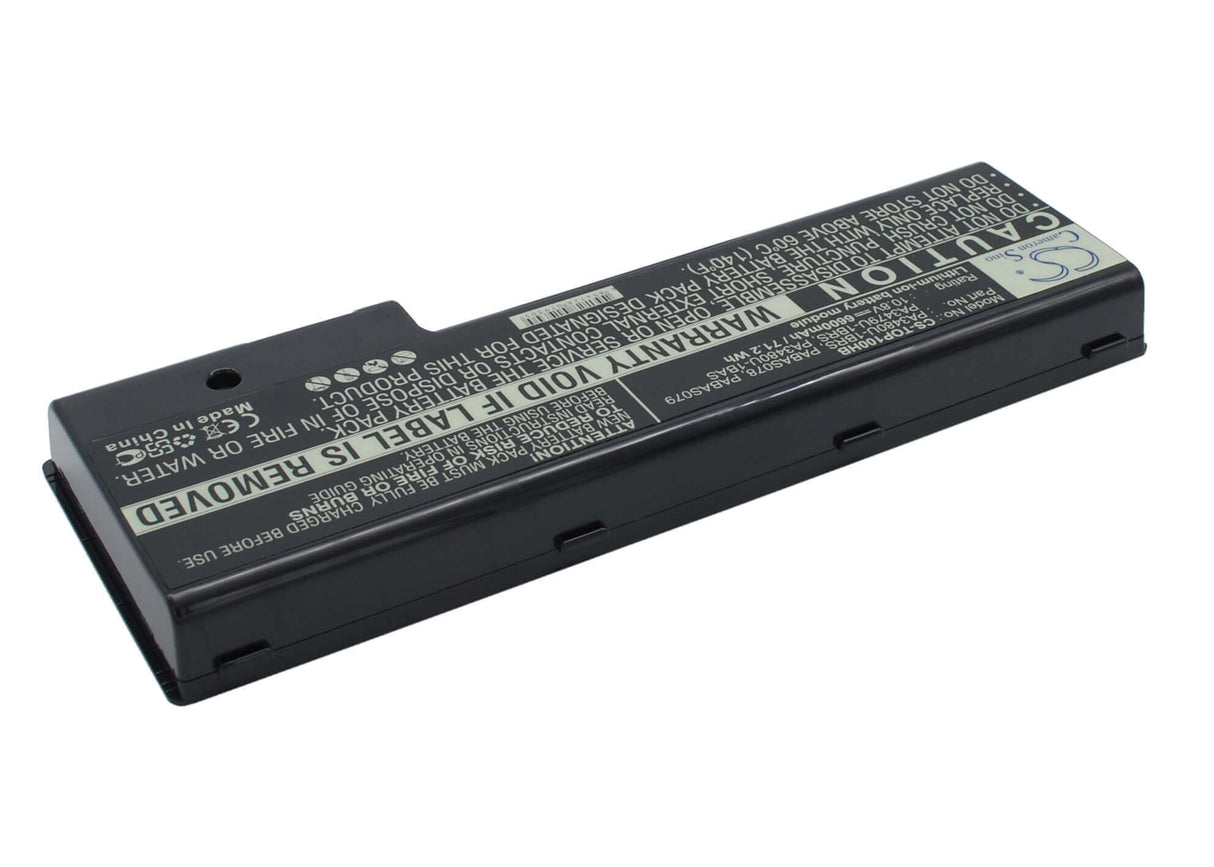 Black Battery For Toshiba Satellite P100-115, Satellite P100-352, Satellite P105-s6124 10.8v, 6600mah - 71.28wh Notebook, Laptop Cameron Sino Technology Limited