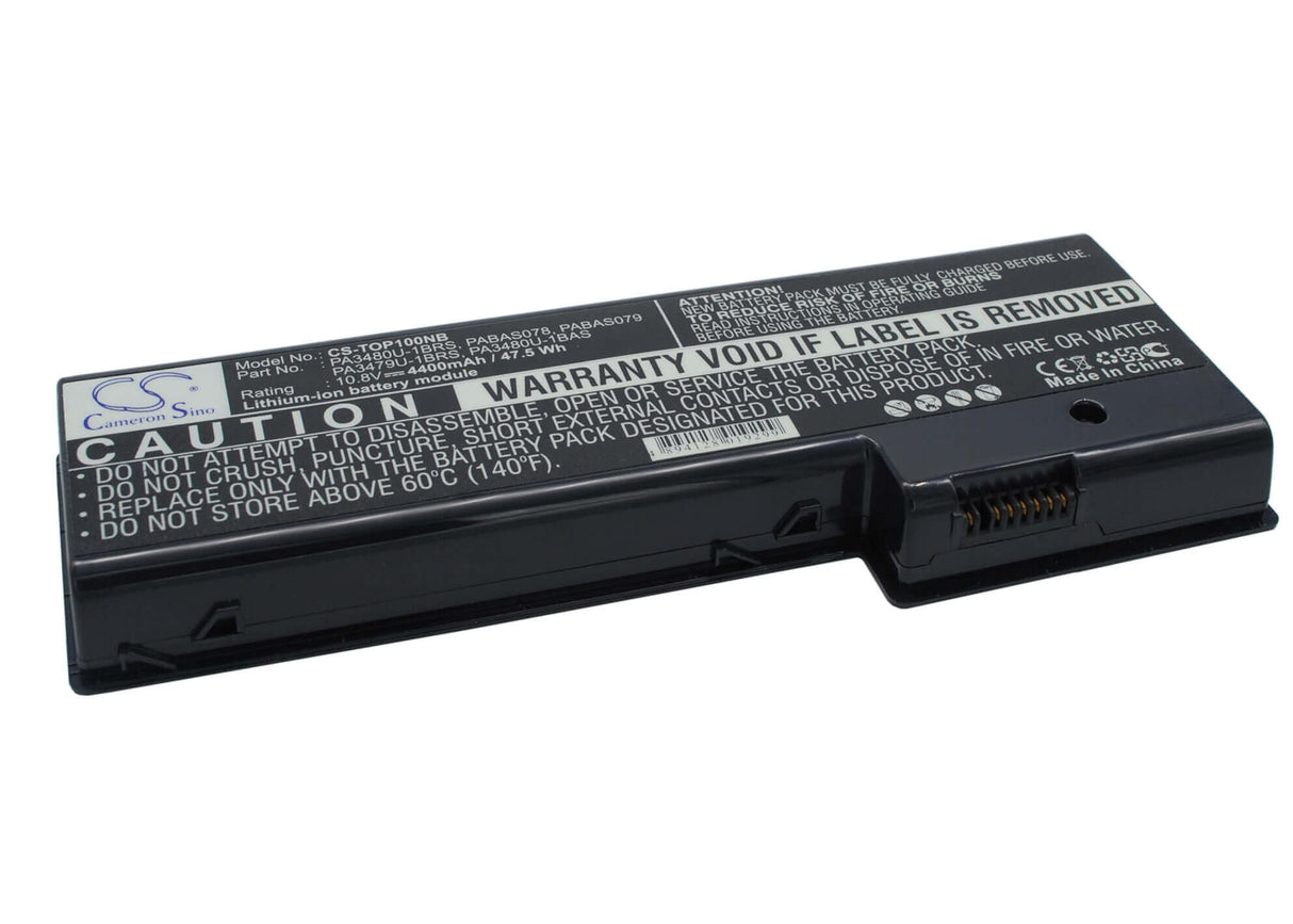 Black Battery For Toshiba Satellite P100-118, Satellite P100-359, Satellite P105-s6134 10.8v, 4400mah - 47.52wh Notebook, Laptop Cameron Sino Technology Limited