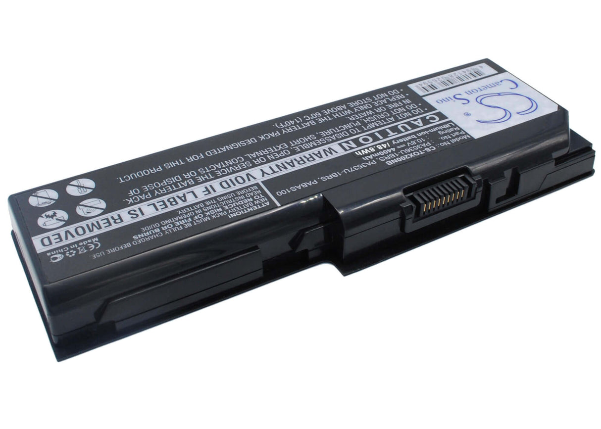 Batterie noire pour Toshiba Satellite P200-1cb, Satellite P200d-1fw, Satellite X200-21w 10.8v, 4400mah - 47.52wh Notebook, Laptop Cameron Sino Technology Limited