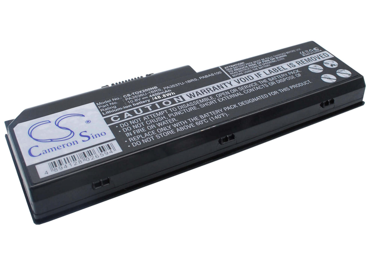 Batterie noire pour Toshiba Satellite P200-1cb, Satellite P200d-1fw, Satellite X200-21w 10.8v, 4400mah - 47.52wh Notebook, Laptop Cameron Sino Technology Limited