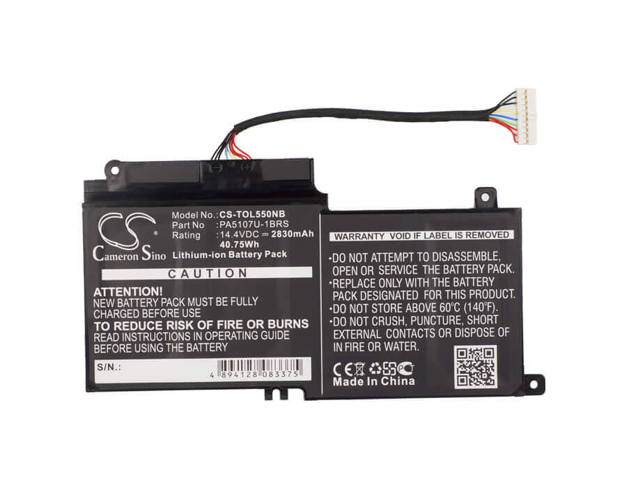 Notebook Battery For Toshiba Satellite S55t, Satellite L55t, Satellite P55 14.4v, 2830mah - 40.75wh Notebook, Laptop Cameron Sino Technology Limited