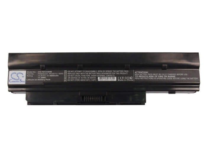 Black Battery For Toshiba Satellite T210d, Satellite T215d, Satellite T215d-s1140 10.8v, 6600mah - 71.28wh Notebook, Laptop Cameron Sino Technology Limited (Suspended)