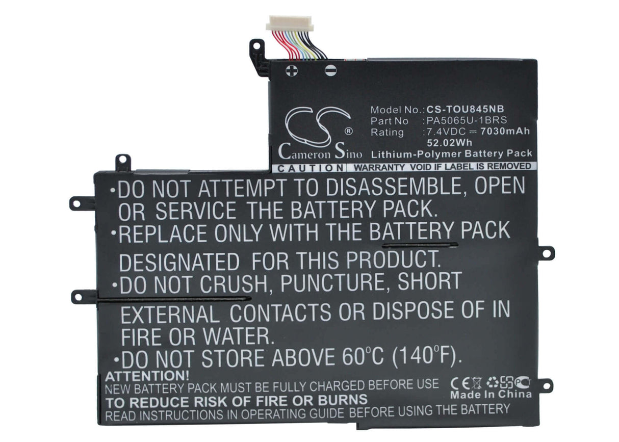 Black Battery For Toshiba Satellite U845w 7.4v, 7030mah - 52.02wh Notebook, Laptop Cameron Sino Technology Limited