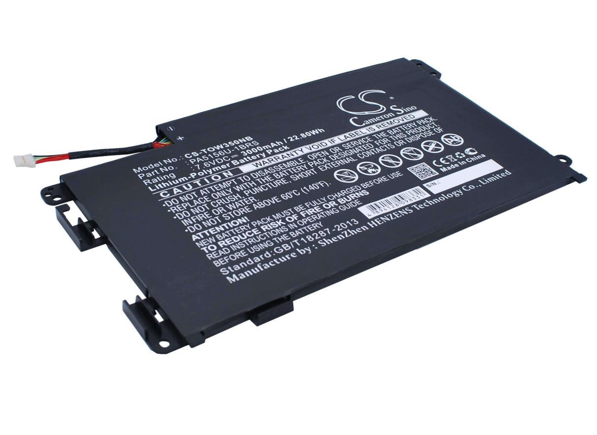 Black Battery For Toshiba Satellite W35click-a3300, Satellite W35dt, Click W35 7.6v, 3000mah - 22.80wh Notebook, Laptop Cameron Sino Technology Limited (Suspended)