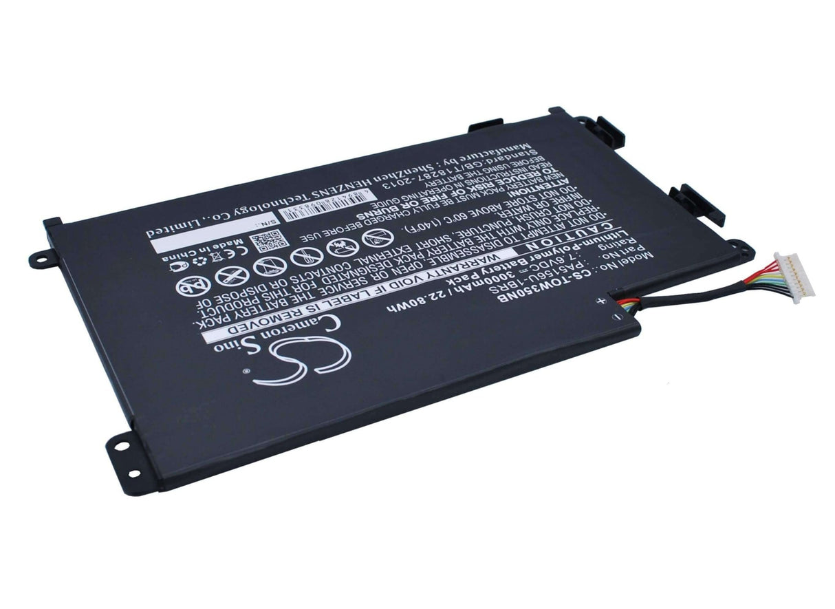 Black Battery For Toshiba Satellite W35click-a3300, Satellite W35dt, Click W35 7.6v, 3000mah - 22.80wh Notebook, Laptop Cameron Sino Technology Limited (Suspended)