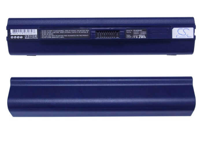 Blue Battery For Acer Aspire One 531, Aspire One 751, Aspire One 751-bk23 11.1v, 6600mah - 73.26wh Notebook, Laptop Cameron Sino Technology Limited