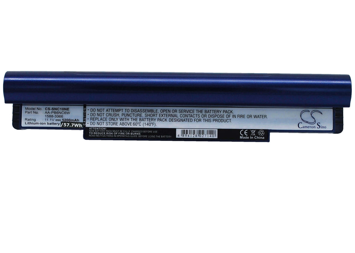 Blue Battery For Samsung Np-nc10, Np-nc10-ka03cn, Np-nc10-ka02uk 11.1v, 5200mah - 57.72wh Notebook, Laptop Cameron Sino Technology Limited