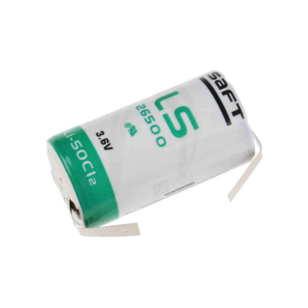 C Size 3.6v 7700mah Saft Ls26500 Battery With Parallel Tabs Saft Batteries Saft Lithium Batteries