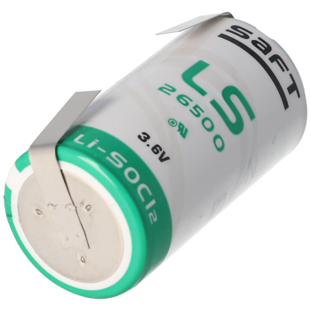 C Size 3.6v 7700mah Saft Ls26500 Battery With Parallel Tabs Saft Batteries Saft Lithium Batteries
