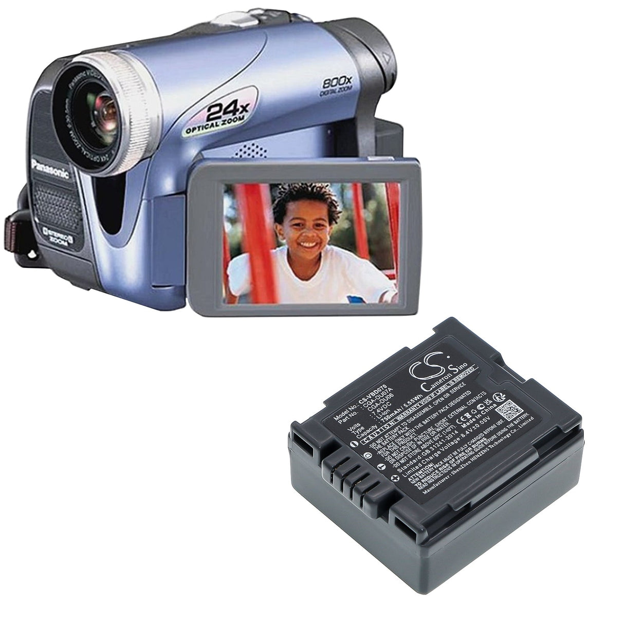 Camera Battery For Hitachi Dz-bd70, Dz-bd70a, Dz-bd70e, Dz-bd7h, 7.4v, 750mah - 5.55wh Camera Cameron Sino Technology Limited (Camera)