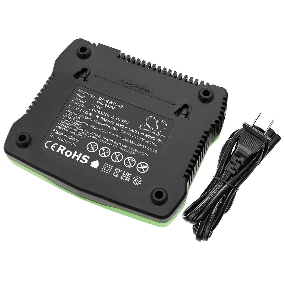 Charger Fits Greenworks 10-inch Cordless Chainsaw 2036, 130mph Cordless G24 Sweeper, 2000007, Power Tools Charger Cameron Sino Technology Limited (Power Tools)