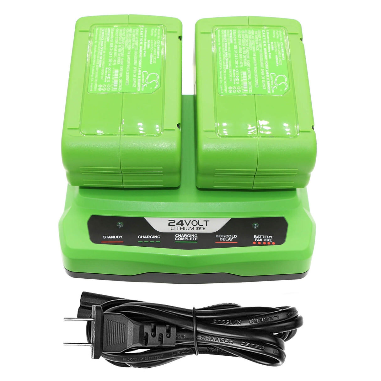 Charger Fits Greenworks 10-inch Cordless Chainsaw 2036, 130mph Cordless G24 Sweeper, 2000007, Power Tools Charger Cameron Sino Technology Limited (Power Tools)