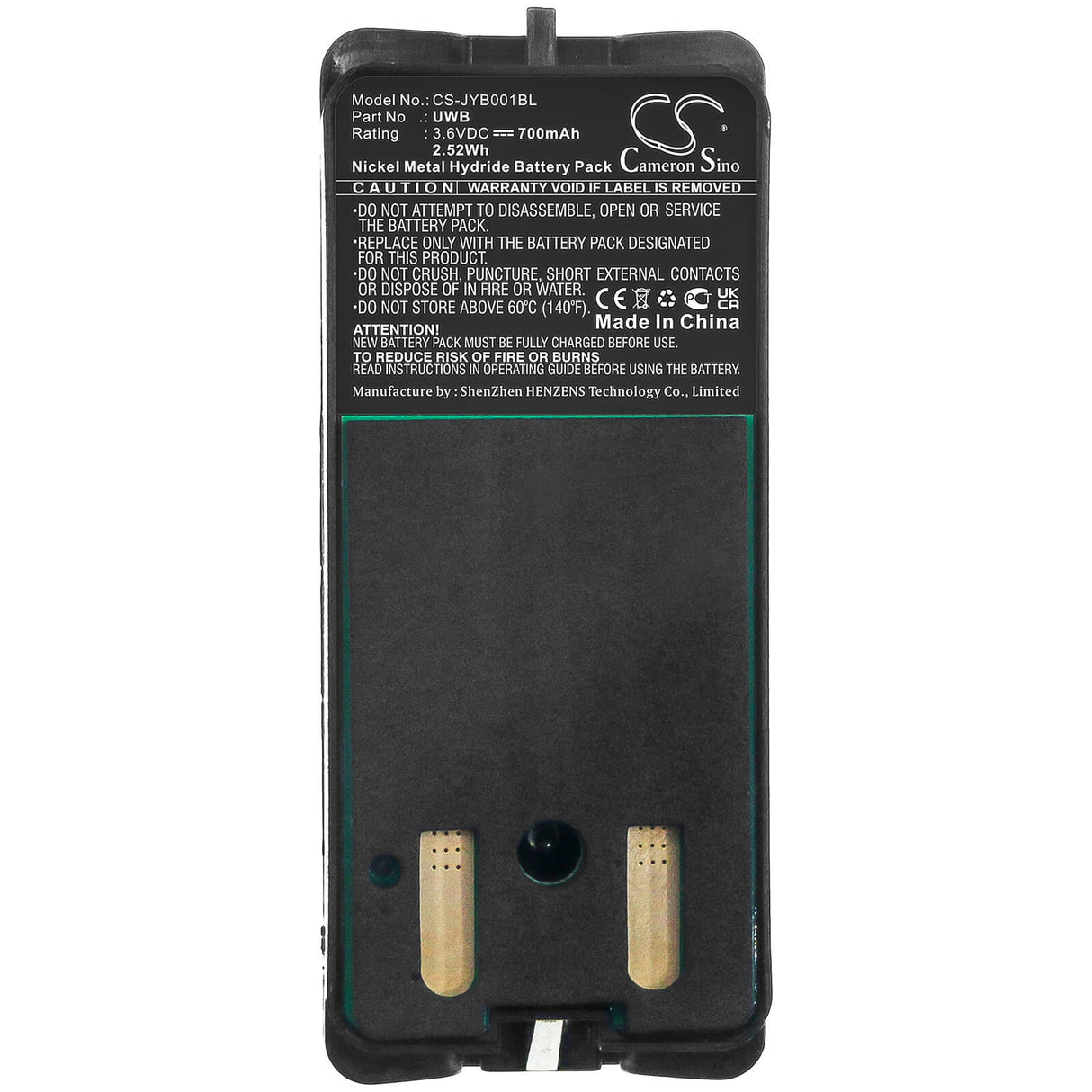 Crane Battery For Jay, A001, Remote Control Ecu 3.6v, 700mah - 2.52wh Crane Remote Control Cameron Sino Technology Limited