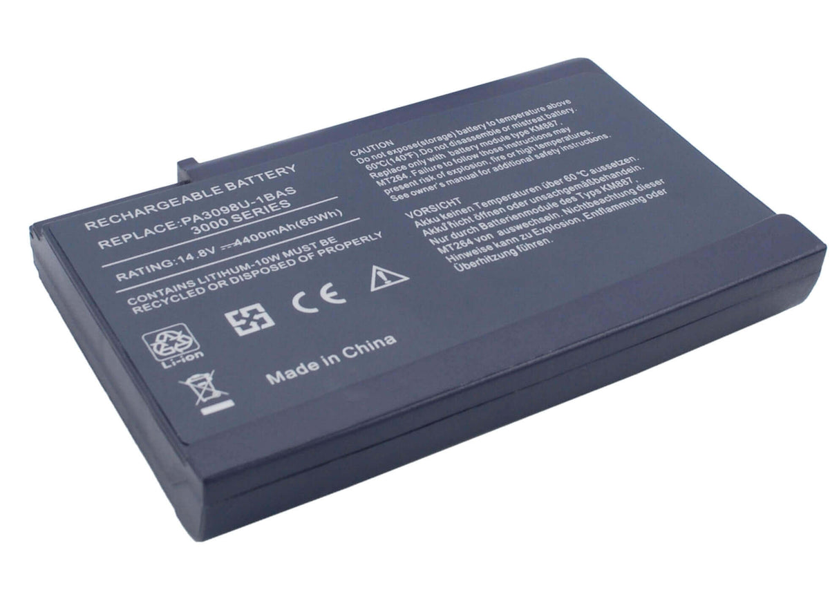 Dark Grey Battery For Toshiba Satellite 1200, Satellite 1200-s121, Satellite 1200-s122 14.8v, 4400mah - 65.12wh Notebook, Laptop Cameron Sino Technology Limited