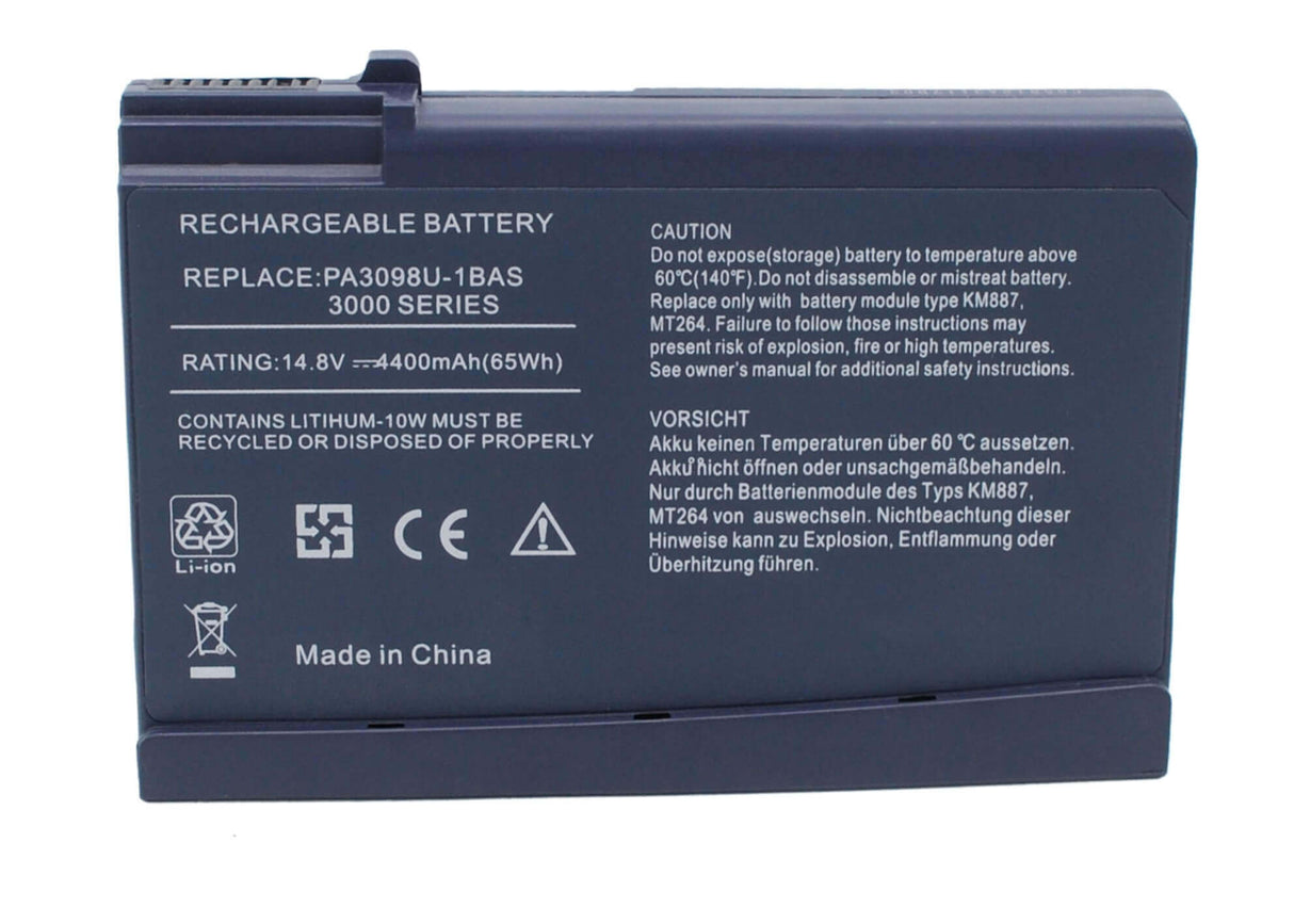 Dark Grey Battery For Toshiba Satellite 1200, Satellite 1200-s121, Satellite 1200-s122 14.8v, 4400mah - 65.12wh Notebook, Laptop Cameron Sino Technology Limited