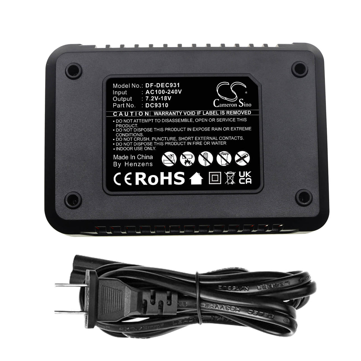 Chargeur de batterie Dewalt compatible avec les outils électriques 18v, 14.4v, 12v, 9.6v, 7.2v Ni-cd & Ni-mh Cameron Sino Technology Limited (Outils électriques)