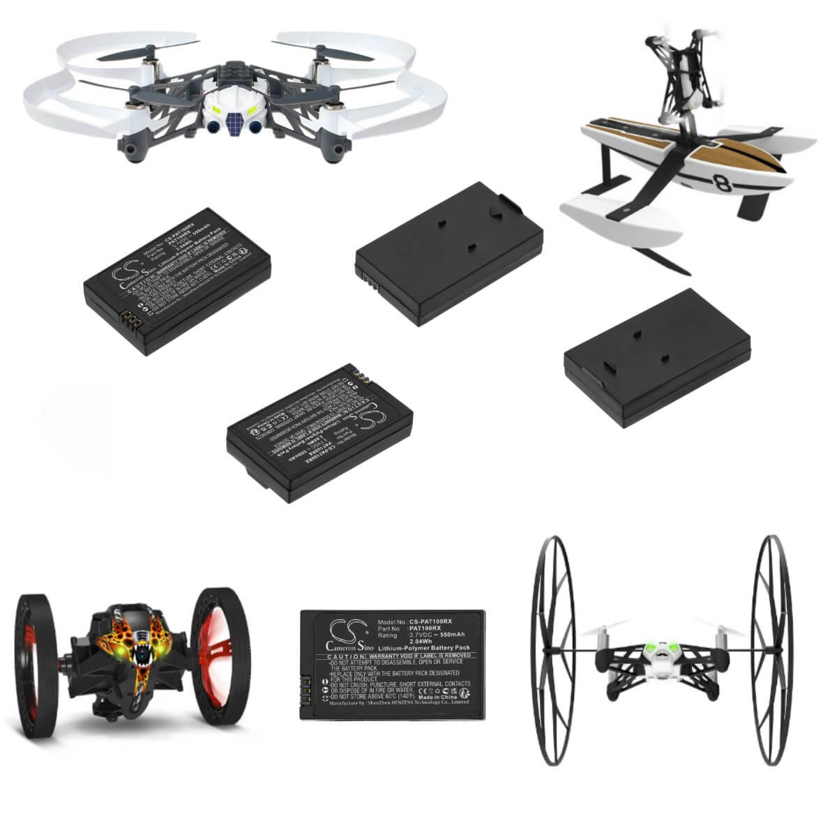 Drone Battery For Parrot, Jumping Sumo, Mini Drone, Minidrone Jumping Sumo, 3.7v, 550mah - 2.04Wh Drones Cameron Sino Technology Limited