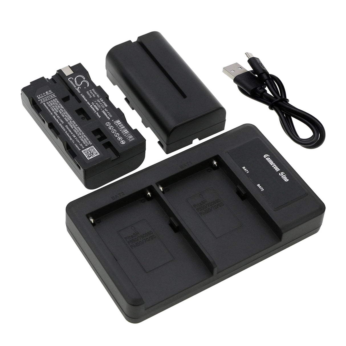 Chargeur double batterie pour charger la batterie au format Sony. Charge de nombreux modèles de chargeur d'appareil photo Cameron Sino Technology Limited (Appareil photo)