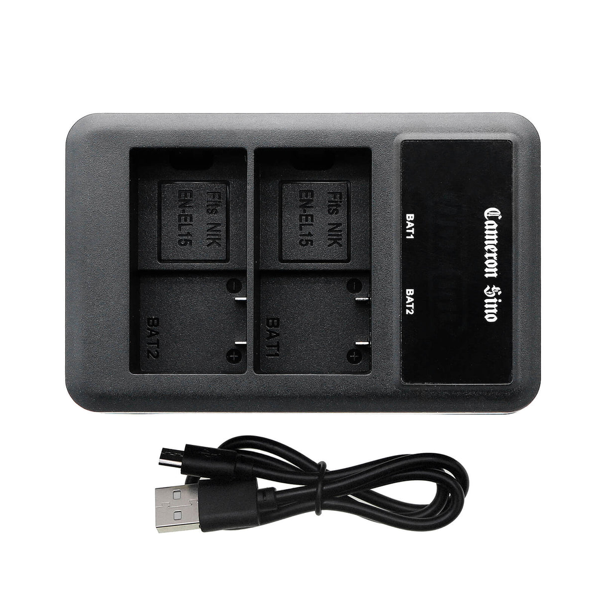 Chargeur double EN-EL15, EN-EL15A compatible avec Nikon 1 V1, chargeur d'appareil photo Coolpix D7000 Cameron Sino Technology Limited (Appareil photo)