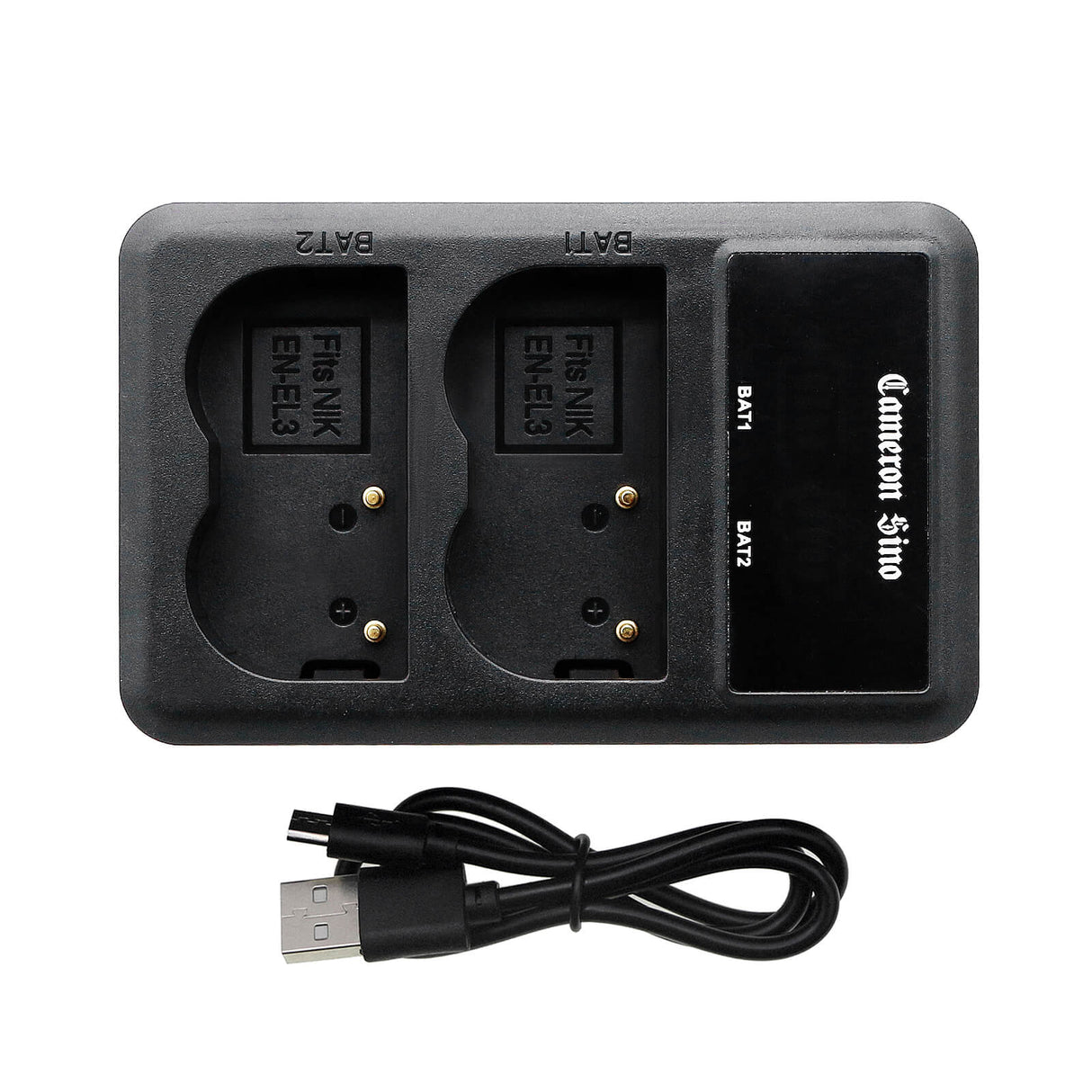 Chargeur double pour Nikon En-el3, En-el3a, En-el3e, batteries Mh-18a Chargeur d'appareil photo Cameron Sino Technology Limited (Appareil photo)