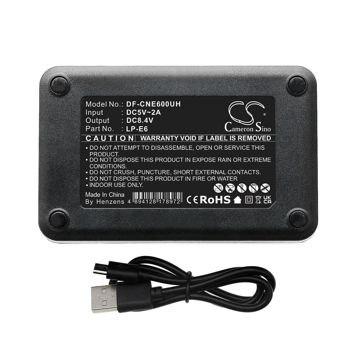 Chargeur double pour charger Canon Lp-e6, Lp-e6n, Lc-e6, Lc-e6e Chargeur d'appareil photo Cameron Sino Technology Limited (Appareil photo)